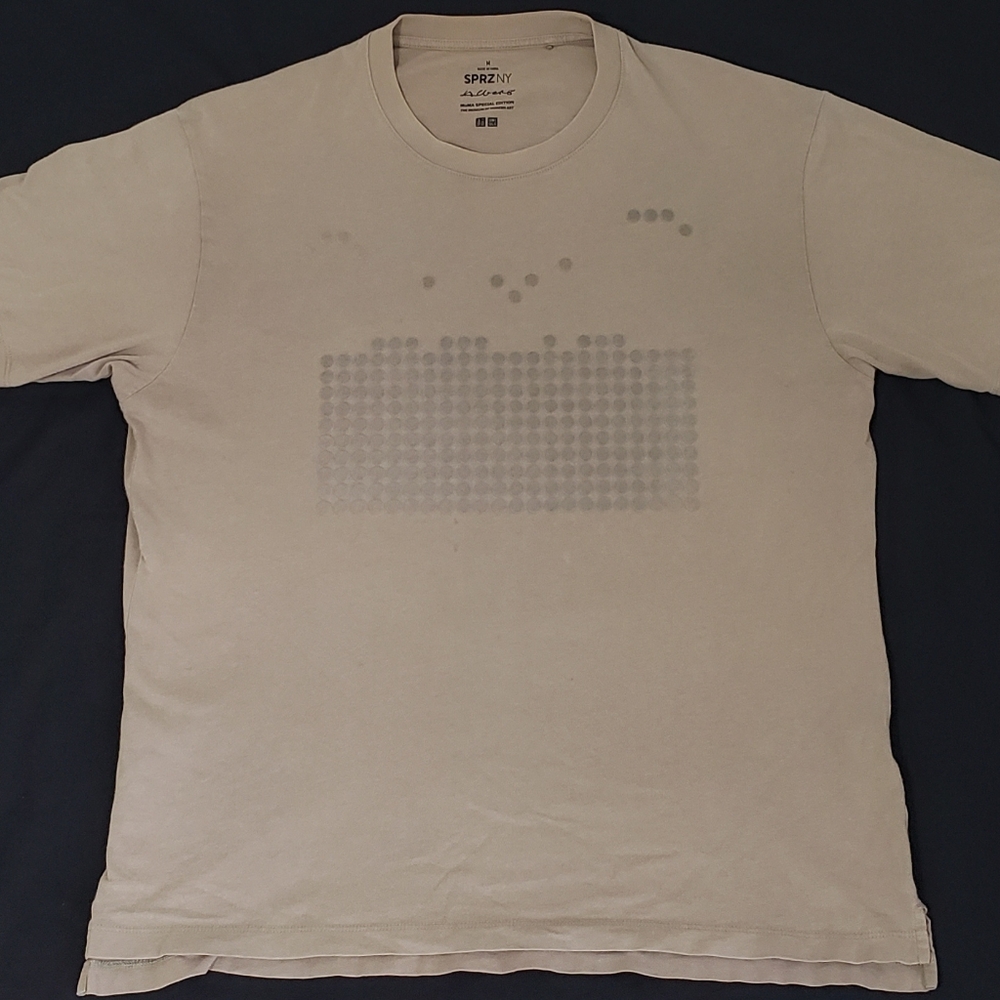 UNIQLO MoMA Special Edition SPRZ NY T-shirt Men's Brown Medium Relaxed FIT